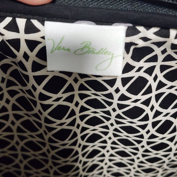 Vera Bradley Laptop Computer Case Zip Black White NWT 14x11 - Picture 2 of 5